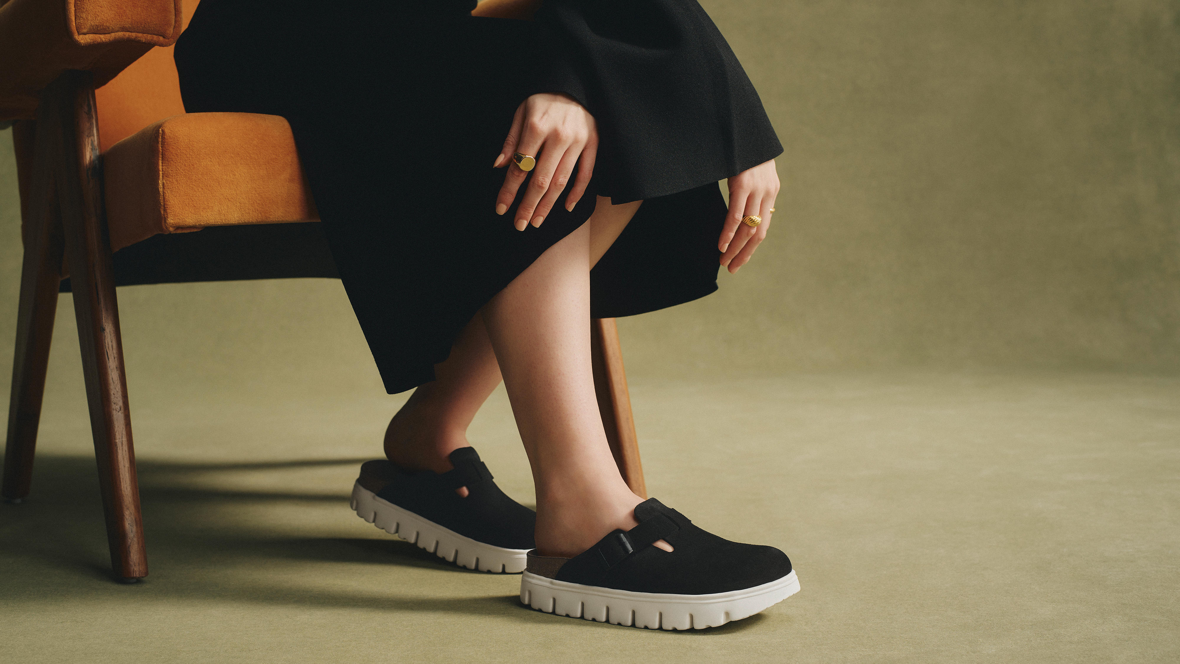 Boston Chunky Suede Leather Black 1026184 Boston Chunky Suede Leather Black 1026184