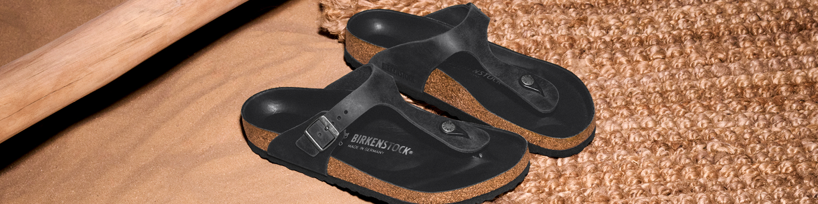 BIRKENSTOCK Gizeh NL ブラックレザー スタイリッシュ Iconic Gizeh | BIRKENSTOCK公式オンラインショップ