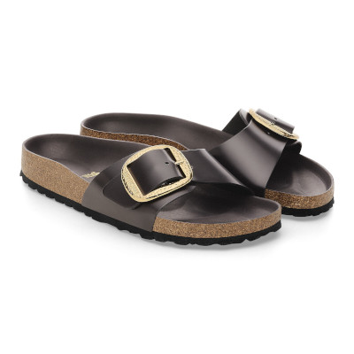 Madrid Big Buckle high shine espresso