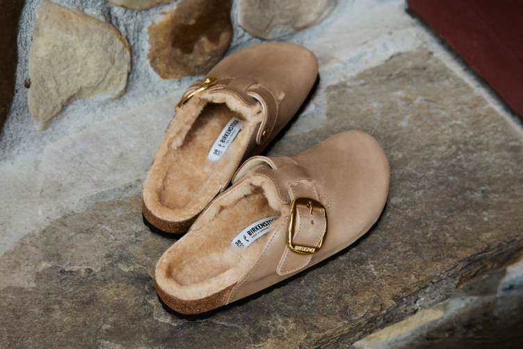 Boston Big Buckle Shearling tobacco brown