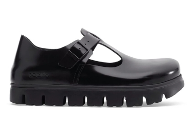 파리 청키 천연 가죽 블랙