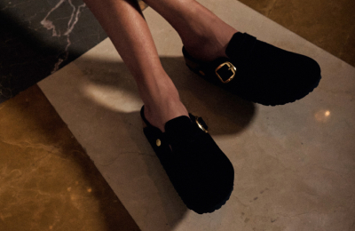 Boston Big Buckle velvet black