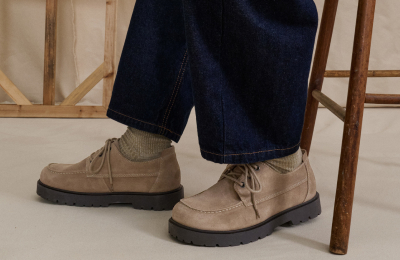 Highwood Moc Lace Low gray taupe