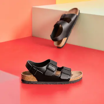 Mens black leather birkenstock sandals online