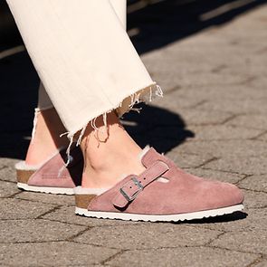 Boston Shearling Suede Leather/Shearling Pink Clay