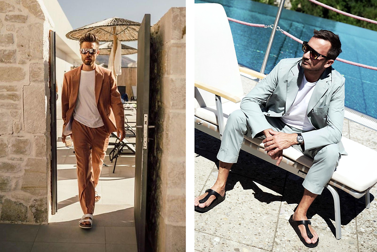 Collage of grooms in BIRKENSTOCKS