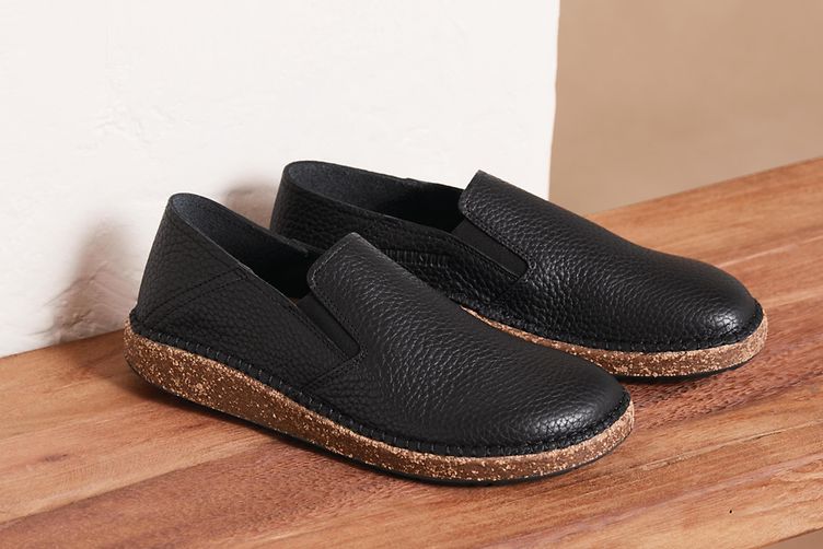 Callan Leather Vintage Wood Black