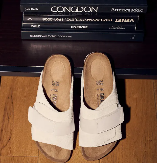 Kyoto Nubuck/Suede Leather Antique White